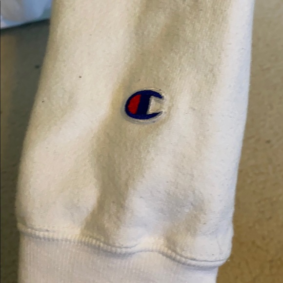 White Champion Crew Neck Sweatshirt - Picture 3 of 3